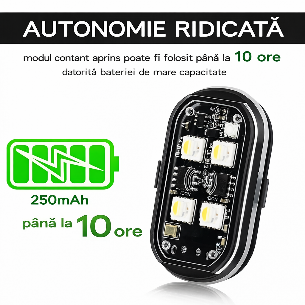 Set lumini LED auto RGB cu telecomandă – Iluminare ambientală wireless pentru mașină și motocicletă