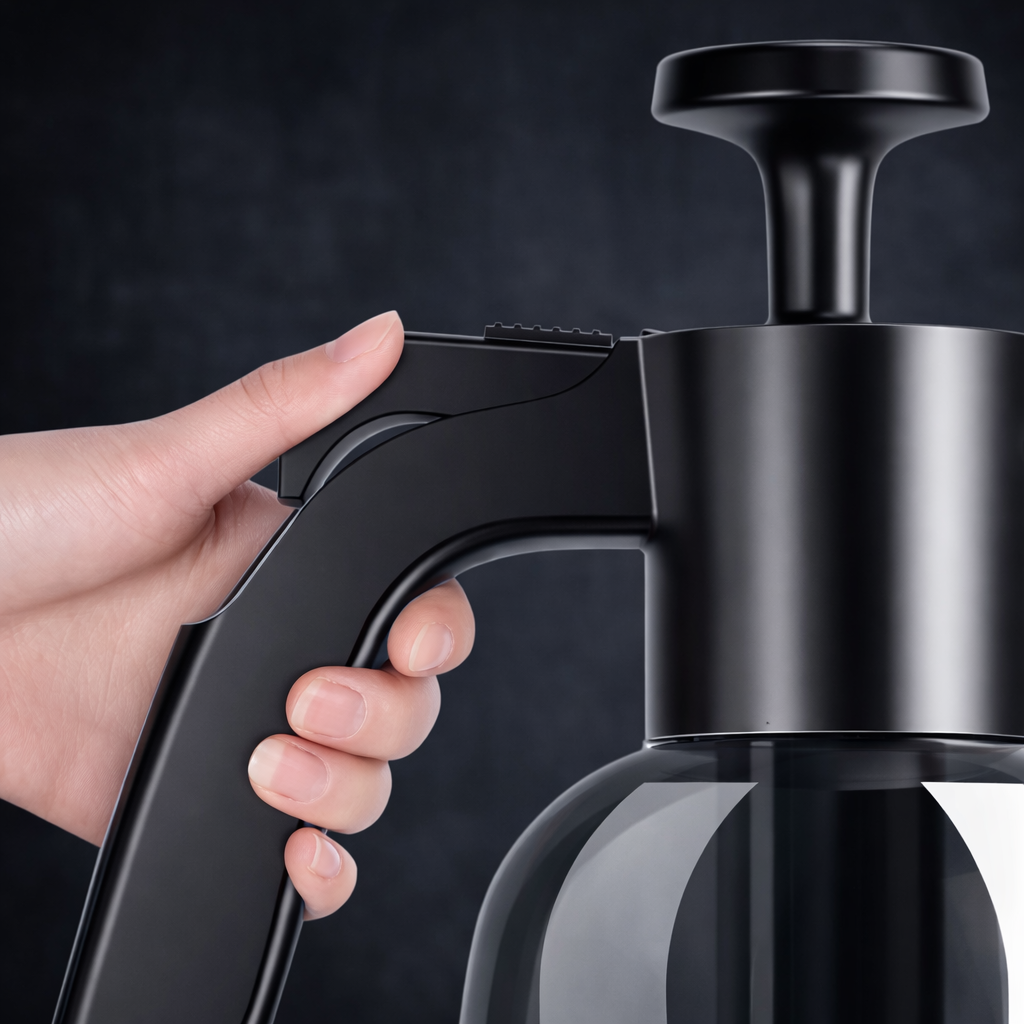 Pulverizator Spumă Auto 2L cu Pompă Manuală – 3 Duze, Presiune Pneumatică, Snow Foam pentru Spălare Mașină & Curățare Geamuri